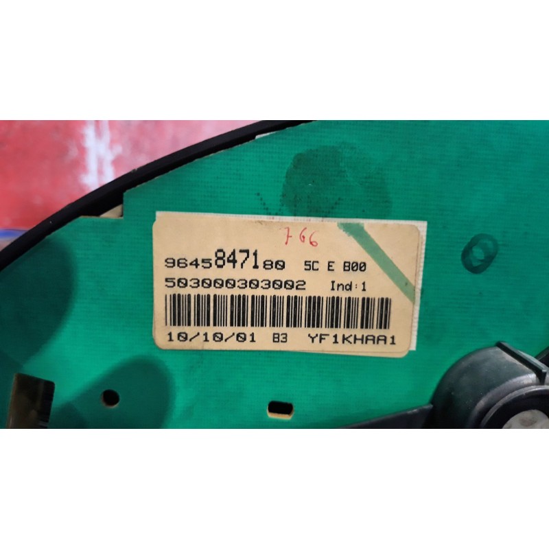 Recambio de cuadro instrumentos para peugeot 206 berlina 1.4 | 0.98 - ... 1.4 | 0.98 - ... referencia OEM IAM 9645847180  