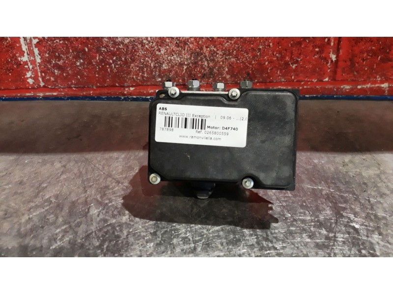 Recambio de abs para renault clio iii exception | 09.06 - ... exception | 09.06 - ... referencia OEM IAM 0265800559 8200747140 