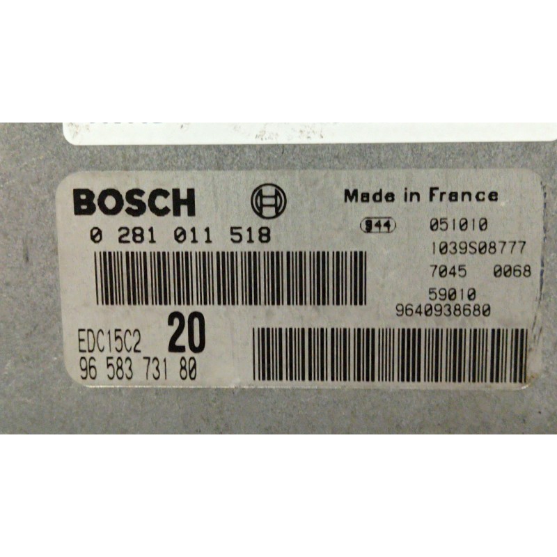 Recambio de centralita motor uce para citroen xsara picasso 2.0 hdi cat (rhy / dw10td) referencia OEM IAM 0281011518 9658373180 
