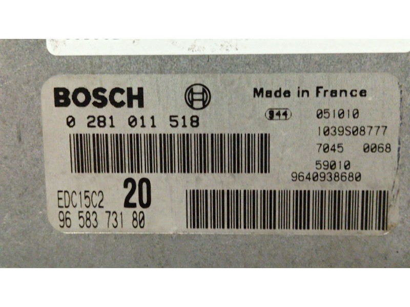 Recambio de centralita motor uce para citroen xsara picasso 2.0 hdi cat (rhy / dw10td) referencia OEM IAM 0281011518 9658373180 
