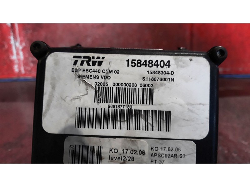 Recambio de abs para peugeot 407 coupe  | 0.05 - ...  | 0.05 - ... referencia OEM IAM 15848404  