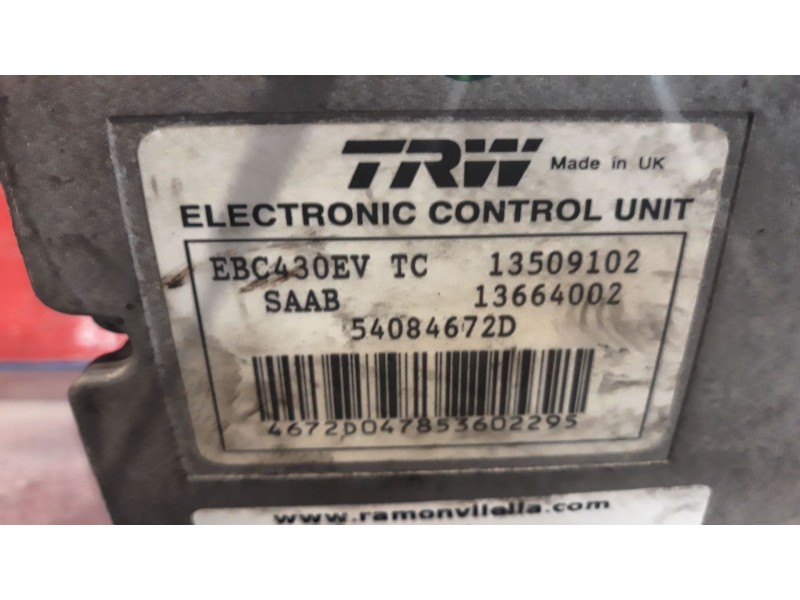 Recambio de abs para saab 9-3 berlina 2.2 tid anniversary | 0.03 - ... 2.2 tid anniversary | 0.03 - ... referencia OEM IAM 13664
