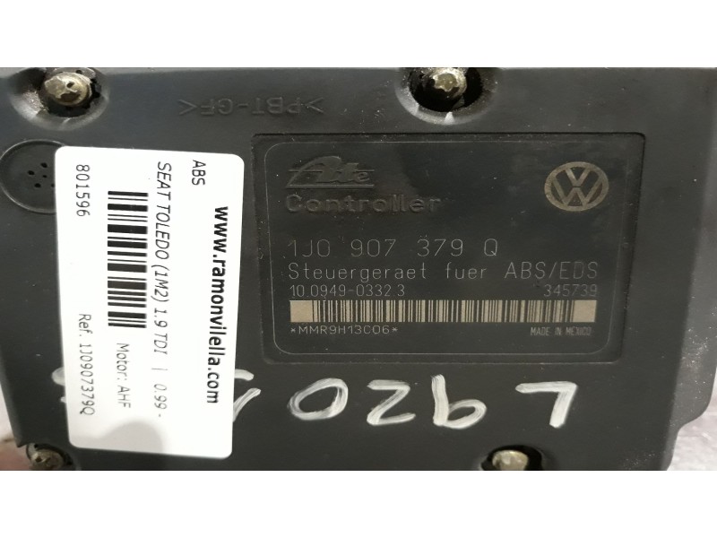 Recambio de abs para seat toledo (1m2) 1.9 tdi | 0.99 - ... 1.9 tdi | 0.99 - ... referencia OEM IAM 1J0907379Q  