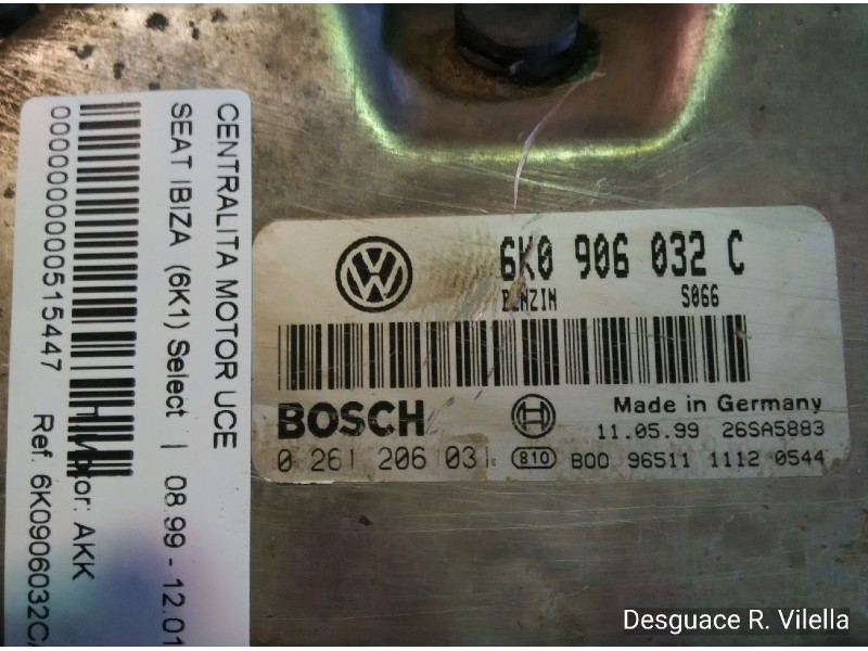 Recambio de centralita motor uce para seat ibiza (6k1) select | 08.99 - 12.01 ibiza (6k1) select | 08.99 - 12.01 referencia OEM 
