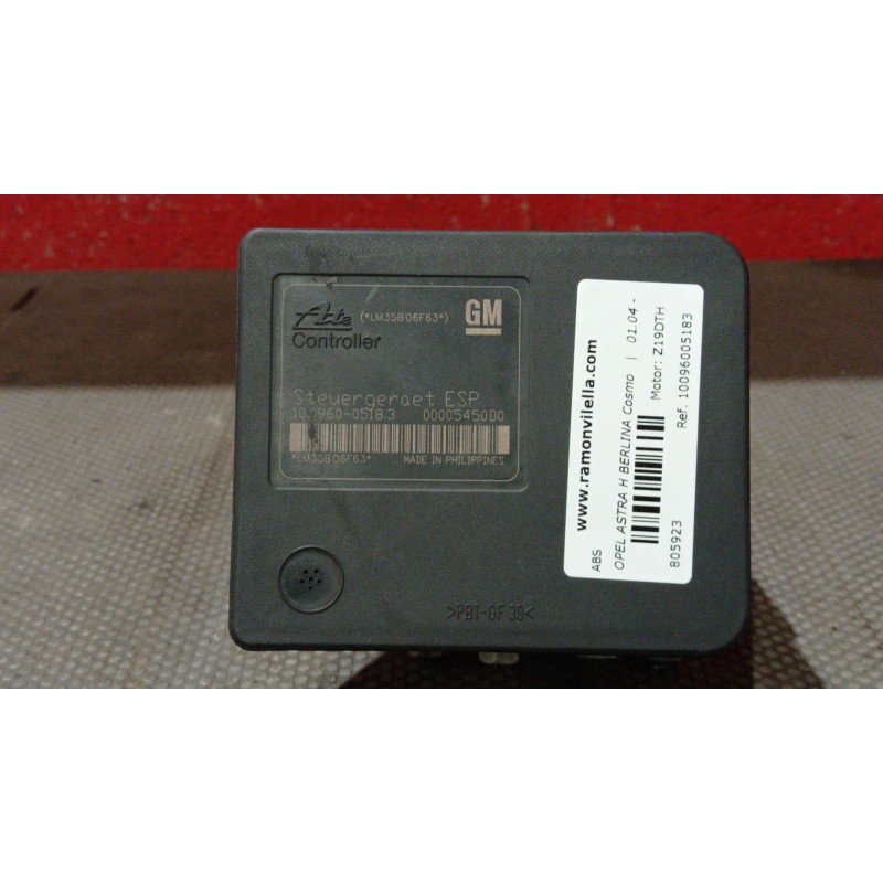 Recambio de abs para opel astra h berlina cosmo | 01.04 - 12.07 cosmo | 01.04 - 12.07 referencia OEM IAM 10096005183 13157578 