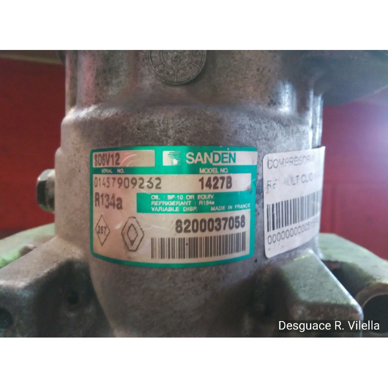 Recambio de compresor aire acondicionado para renault clio ii fase ii (b/cb0) authentique | 06.01 - 12.08 authentique | 06.01 - 