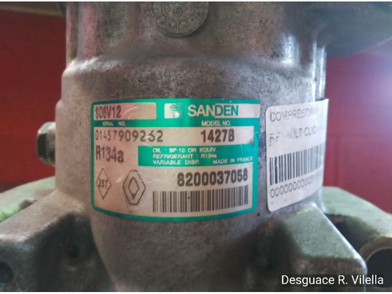 Recambio de compresor aire acondicionado para renault clio ii fase ii (b/cb0) authentique | 06.01 - 12.08 authentique | 06.01 - 