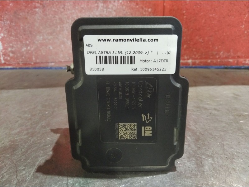 Recambio de abs para opel astra j lim. (12.2009)  | ... (12.2009)  | ... referencia OEM IAM 10096145223 10061936511 