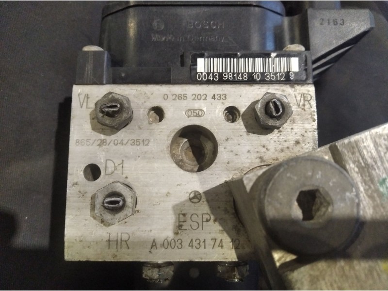 Recambio de abs para mercedes clase a (w168) 1.4 cat referencia OEM IAM 0265202433 A0034317412  Recambio de abs para mercedes clase a (w168) 1.4 cat referencia OEM IAM 0265202433 A0034317412