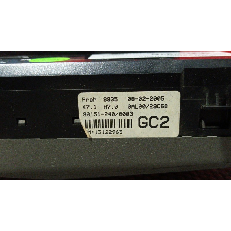 Recambio de mando climatizador para opel astra h berlina cosmo | 01.04 - 12.07 cosmo | 01.04 - 12.07 referencia OEM IAM 13112296