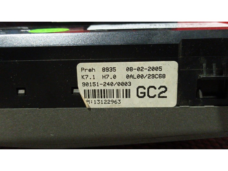 Recambio de mando climatizador para opel astra h berlina cosmo | 01.04 - 12.07 cosmo | 01.04 - 12.07 referencia OEM IAM 13112296