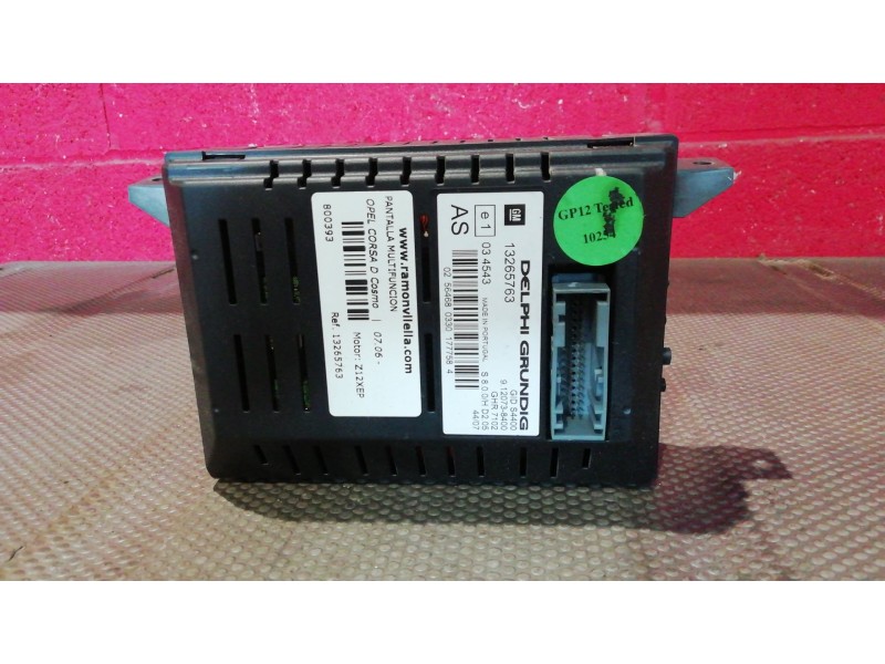 Recambio de pantalla multifuncion para opel corsa d cosmo | 07.06 - 12.10 cosmo | 07.06 - 12.10 referencia OEM IAM 13265763  