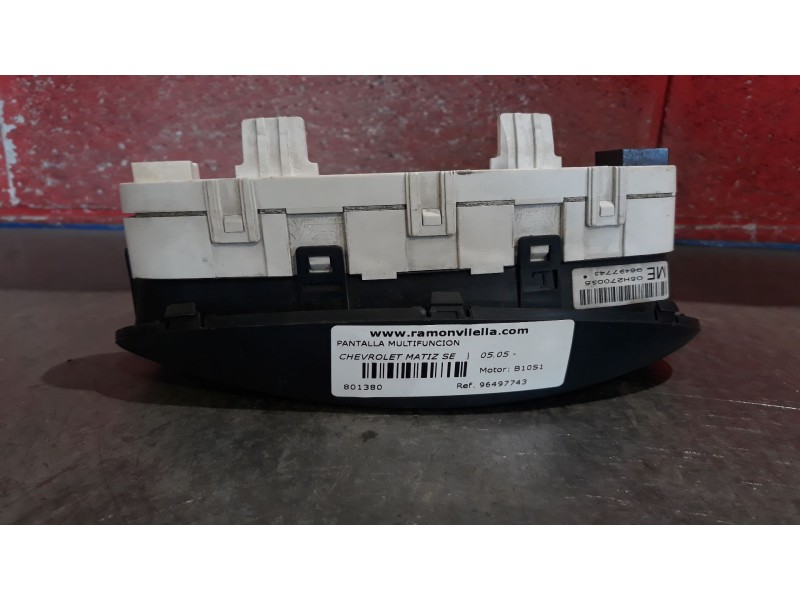 Recambio de pantalla multifuncion para chevrolet matiz se | 05.05 - 12.08 se | 05.05 - 12.08 referencia OEM IAM 96497743  