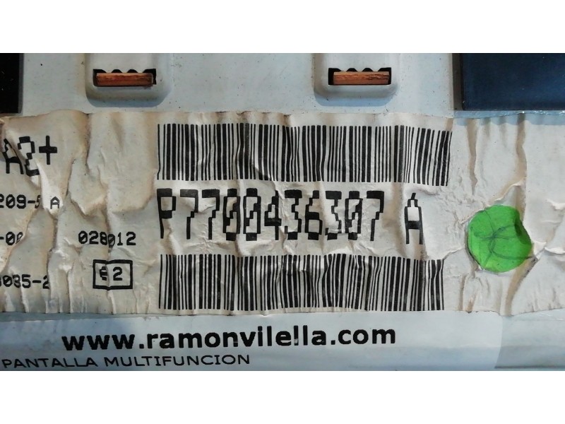Recambio de pantalla multifuncion para renault megane i coupe fase 2 (da..) referencia OEM IAM P7700436307A  