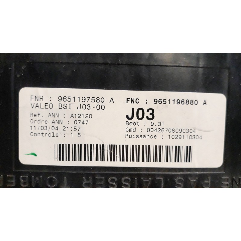 Recambio de centralita bsi para peugeot 307 break / sw (s1) 2.0 hdi fap cat | 0.02 - ... 2.0 hdi fap cat | 0.02 - ... referencia