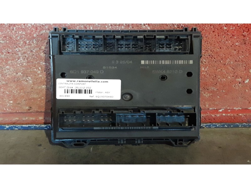 Recambio de centralita confort para seat ibiza (6l1) 1.9 sdi referencia OEM IAM 6Q1937049D 5WK48213D 