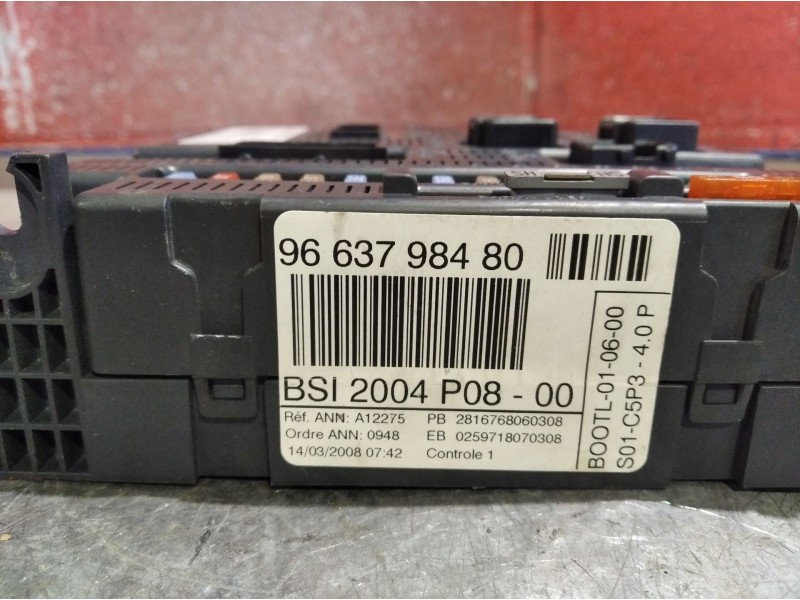 Recambio de centralita bsi para citroen c4 berlina 1.6 16v hdi referencia OEM IAM BSI2004P0800 9663798480 