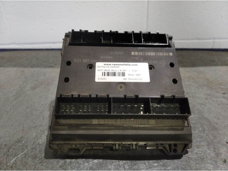 Recambio de centralita confort para seat ibiza (6l1) 1.4 16v | 0.02 - ... 1.4 16v | 0.02 - ... referencia OEM IAM 5WK48212C 6Q19
