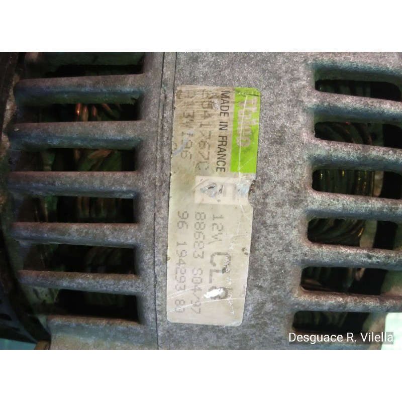Recambio de alternador para citroen saxo 1.1 sx | 0.96 - ... 1.1 sx | 0.96 - ... referencia OEM IAM 9619429380 2541767C 