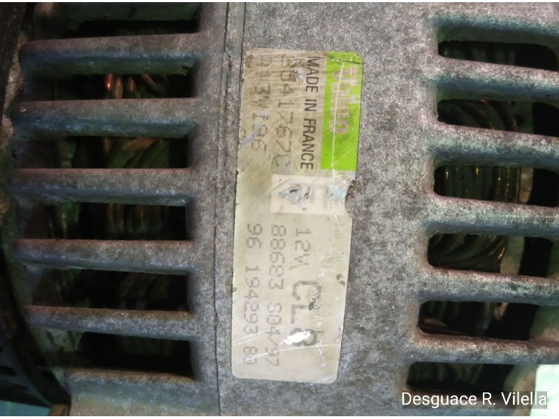 Recambio de alternador para citroen saxo 1.1 sx | 0.96 - ... 1.1 sx | 0.96 - ... referencia OEM IAM 9619429380 2541767C 