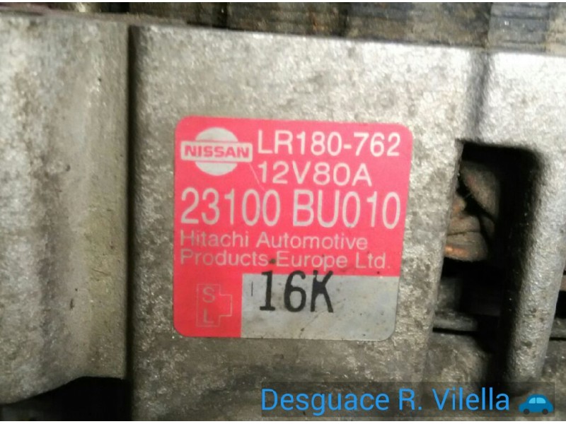 Recambio de alternador para nissan almera (n16/e) acenta | 10.02 - 12.04 acenta | 10.02 - 12.04 referencia OEM IAM 23100BU010 LR