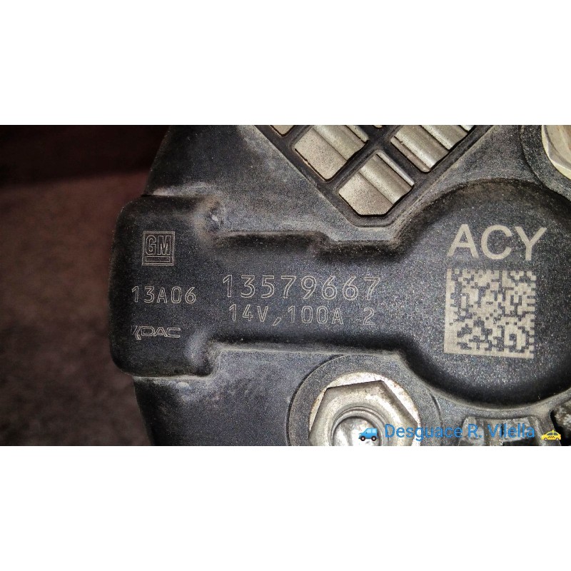 Recambio de alternador para opel astra j lim. 1.6 16v cat | 0.09 - ... 1.6 16v cat | 0.09 - ... referencia OEM IAM 13579667  