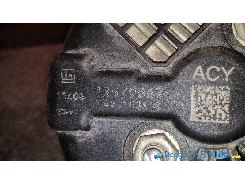 Recambio de alternador para opel astra j lim. 1.6 16v cat | 0.09 - ... 1.6 16v cat | 0.09 - ... referencia OEM IAM 13579667  