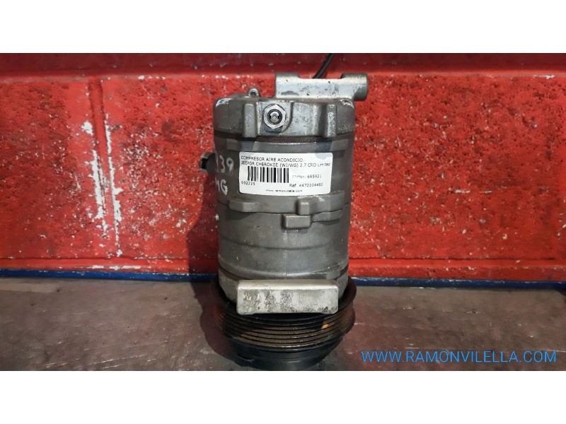 Recambio de compresor aire acondicio. para jeep gr.cherokee (wj/wg) 2.7 crd limited | 10.01 - 12.05 2.7 crd limited | 10.01 - 12