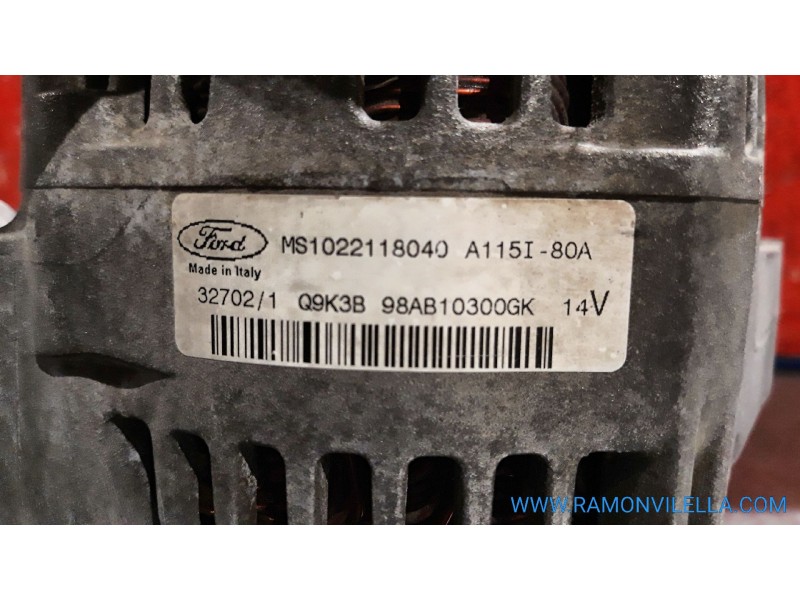 Recambio de alternador para ford focus referencia OEM IAM 98AB10300GK  