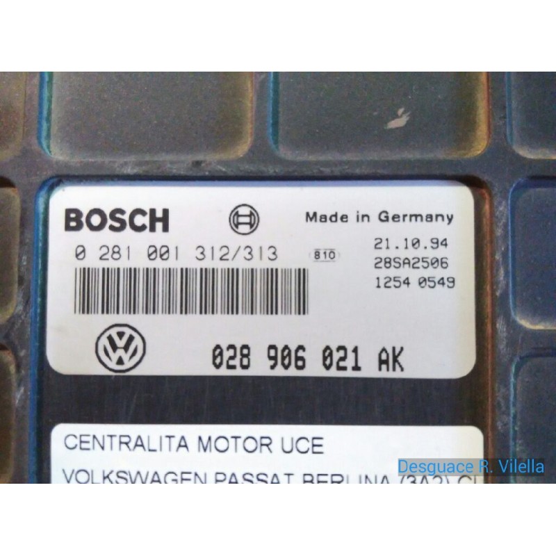Recambio de centralita motor uce para volkswagen passat berlina (3a2) cl | 09.93 - 12.96 cl | 09.93 - 12.96 referencia OEM IAM 0