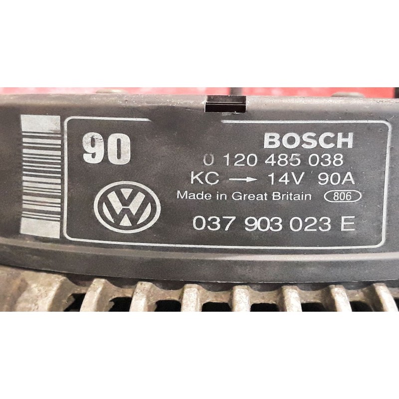 Recambio de alternador para audi a3 (8l) 1.9 tdi | 0.96 - 0.03 1.9 tdi | 0.96 - 0.03 referencia OEM IAM 0120485038 037903023E 