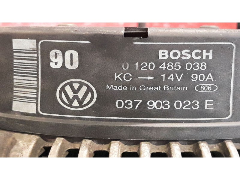 Recambio de alternador para audi a3 (8l) 1.9 tdi | 0.96 - 0.03 1.9 tdi | 0.96 - 0.03 referencia OEM IAM 0120485038 037903023E 