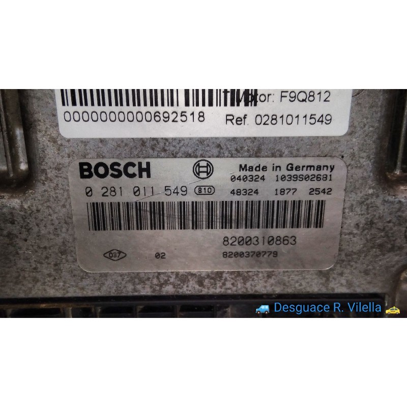 Recambio de centralita motor uce para renault scenic ii 1.9 dci diesel | 0.03 - 0.09 1.9 dci diesel | 0.03 - 0.09 referencia OEM