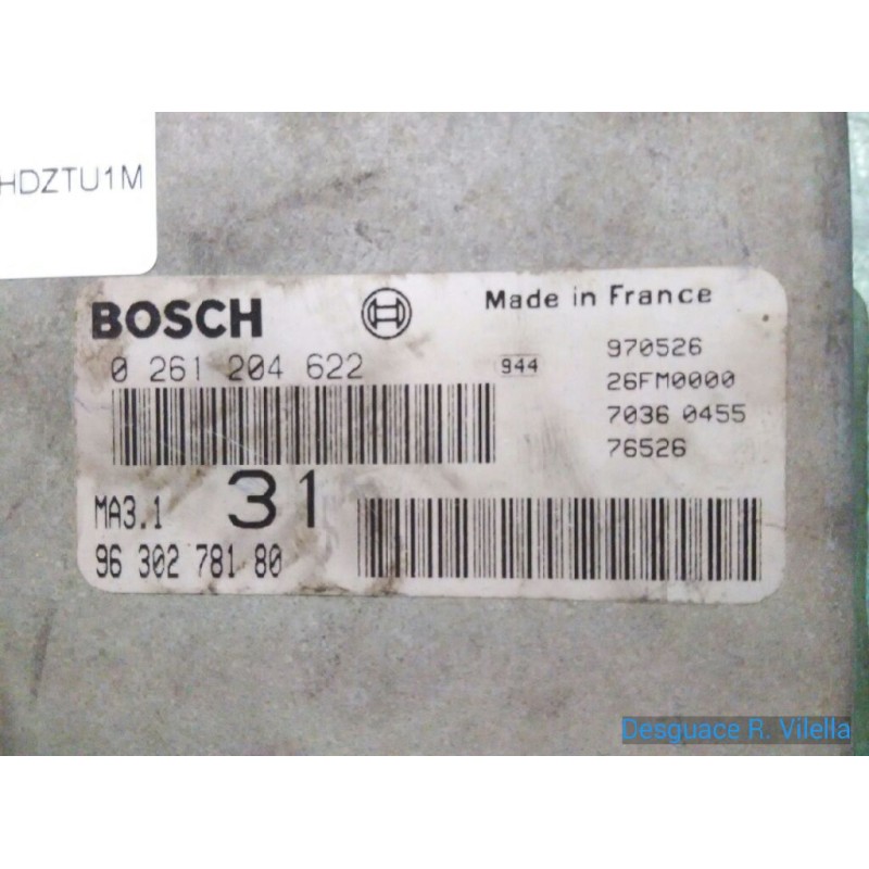 Recambio de centralita motor uce para citroen saxo 1.1 sx | 0.96 - ... 1.1 sx | 0.96 - ... referencia OEM IAM 0261204622 9630278