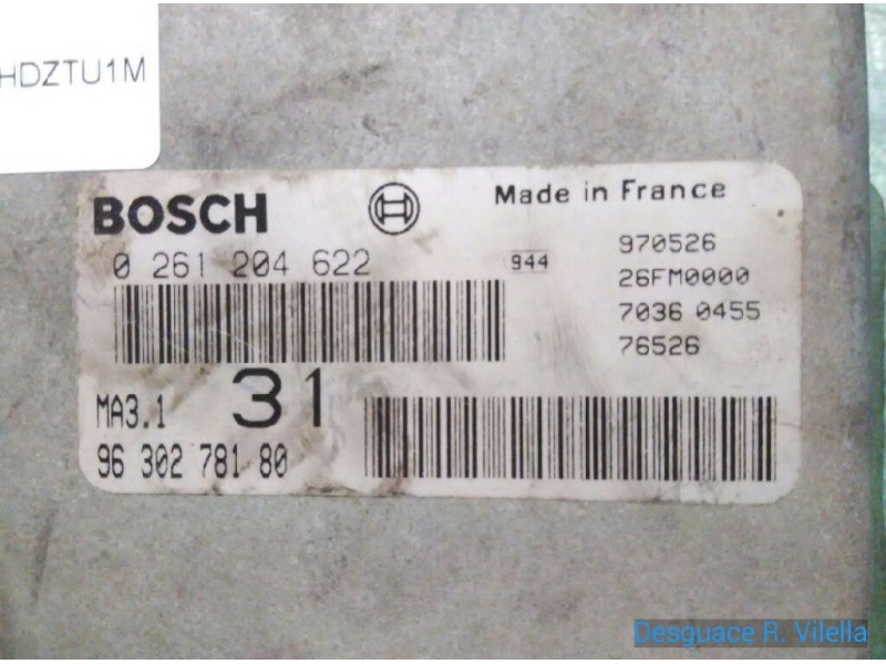 Recambio de centralita motor uce para citroen saxo 1.1 sx | 0.96 - ... 1.1 sx | 0.96 - ... referencia OEM IAM 0261204622 9630278