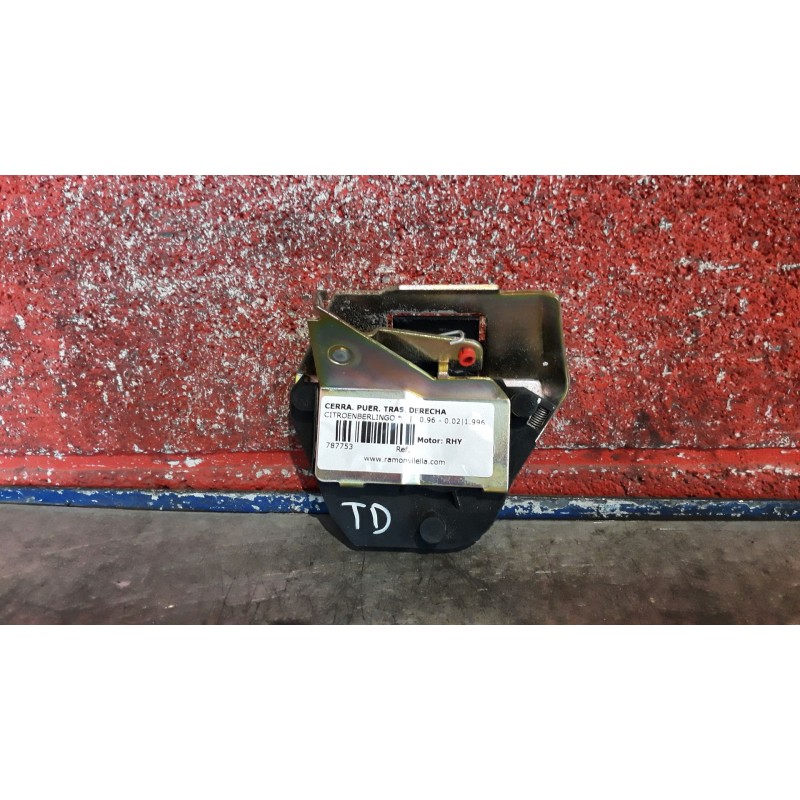 Recambio de cerra. puer. tras. derecha para citroen berlingo  | 0.96 - 0.02  | 0.96 - 0.02 referencia OEM IAM   