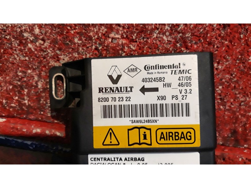 Recambio de centralita airbag para dacia logan  | 0.05 - ...  | 0.05 - ... referencia OEM IAM 8200702322 403245B2 