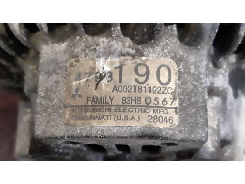 Recambio de alternador para chrysler neon (pl) 2.0 16v cat | 0.94 - ... 2.0 16v cat | 0.94 - ... referencia OEM IAM A002T81192ZC