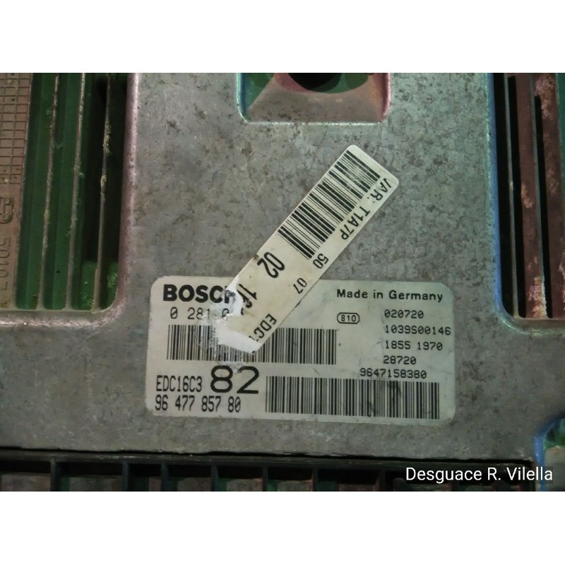 Recambio de centralita motor uce para peugeot 206 berlina xs | 06.98 - 12.07 xs | 06.98 - 12.07 referencia OEM IAM 0281010707 96