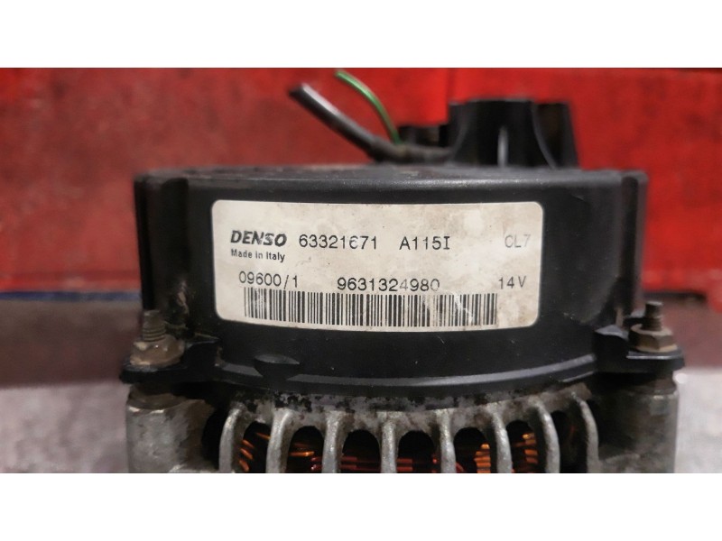 Recambio de alternador para peugeot 106 (s1) 1.1 | 0.91 - ... 1.1 | 0.91 - ... referencia OEM IAM 9631324980 63321671 