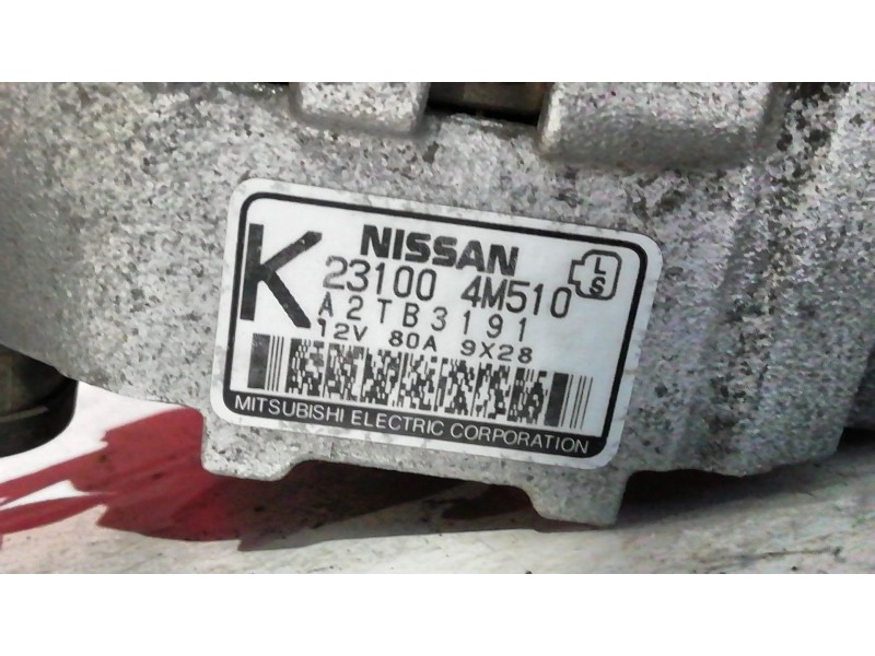 Recambio de alternador para nissan primera referencia OEM IAM 231004M510 A2TB3191  Recambio de alternador para nissan primera referencia OEM IAM 231004M510 A2TB3191