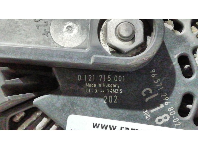 Recambio de alternador para peugeot 407 coupe  | 0.05 - ...  | 0.05 - ... referencia OEM IAM 0121715001 9657129680  Recambio de alternador para peugeot 407 coupe  | 0.05 - ...  | 0.05 - ... referencia OEM IAM 0121715001 9657129680