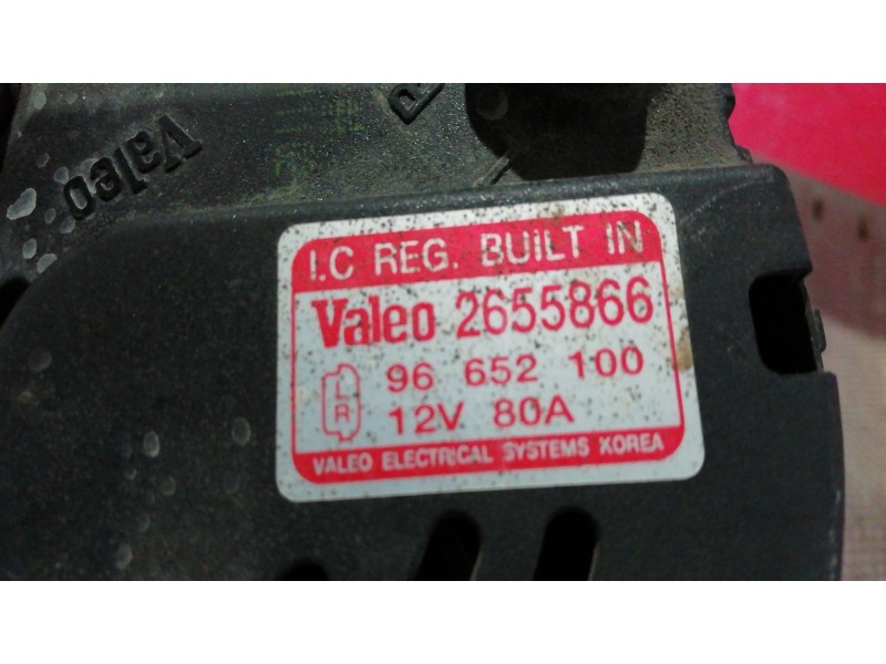 Recambio de alternador para chevrolet aveo 1.2 cat | 0.06 - 0.12 1.2 cat | 0.06 - 0.12 referencia OEM IAM 2655866 96652100 