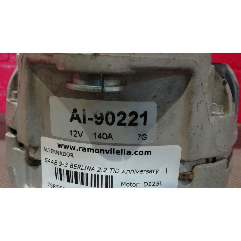 Recambio de alternador para saab 9-3 berlina 2.2 tid anniversary | 0.03 - ... 2.2 tid anniversary | 0.03 - ... referencia OEM IA
