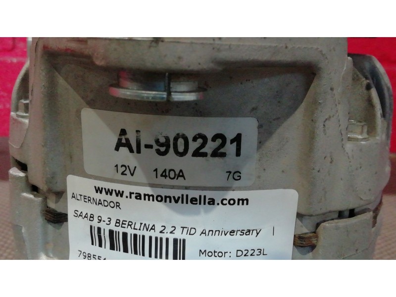 Recambio de alternador para saab 9-3 berlina 2.2 tid anniversary | 0.03 - ... 2.2 tid anniversary | 0.03 - ... referencia OEM IA