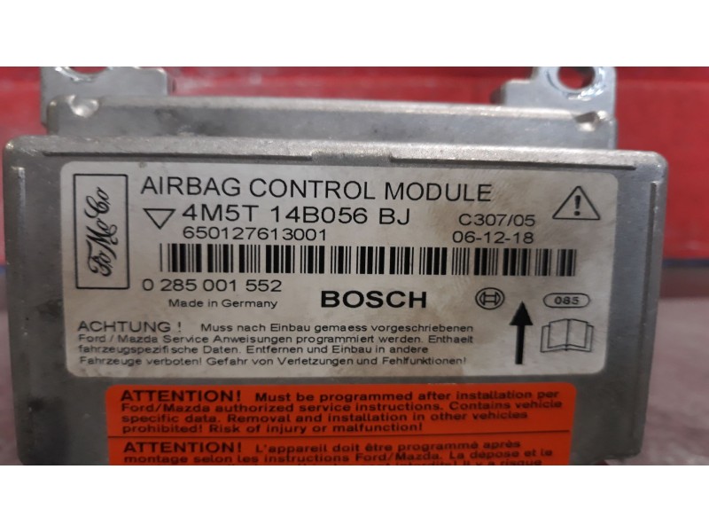 Recambio de centralita airbag para ford focus 1.8 tdci titanium referencia OEM IAM 4M5T14B056BJ 0285001552 