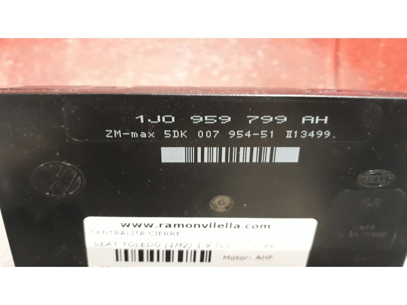 Recambio de centralita cierre para seat toledo (1m2) 1.9 tdi | 0.99 - ... 1.9 tdi | 0.99 - ... referencia OEM IAM 1J0959799AH  