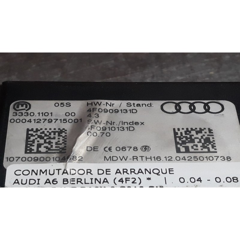 Recambio de conmutador de arranque para audi a6 berlina (4f2)  | 0.04 - 0.08  | 0.04 - 0.08 referencia OEM IAM 4F0909131D  