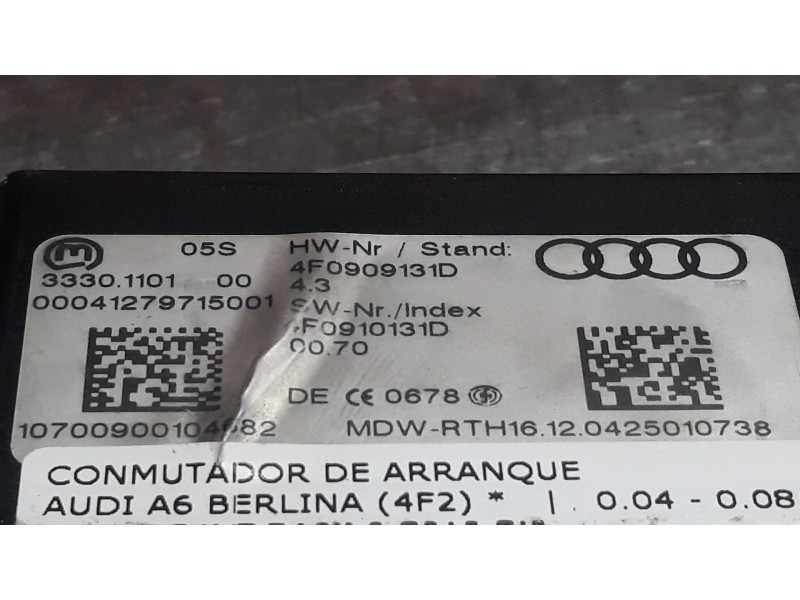 Recambio de conmutador de arranque para audi a6 berlina (4f2)  | 0.04 - 0.08  | 0.04 - 0.08 referencia OEM IAM 4F0909131D  