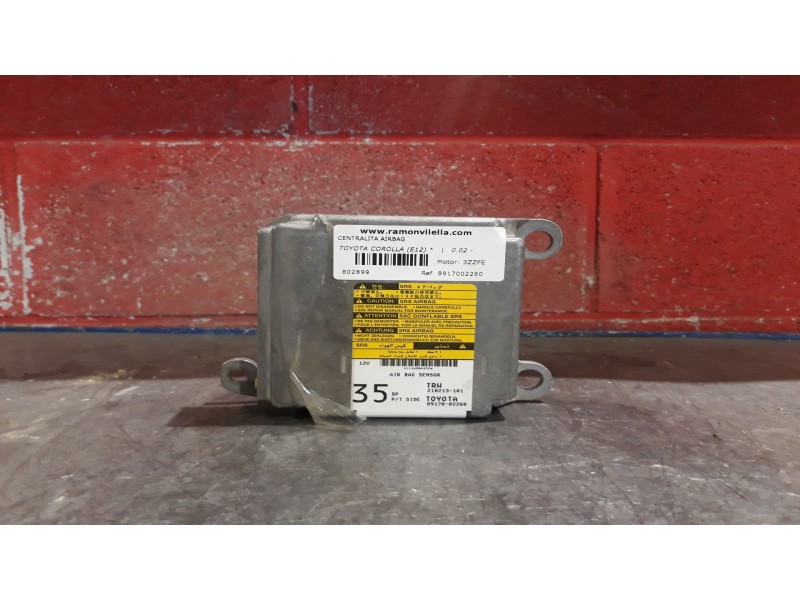 Recambio de centralita airbag para toyota corolla (e12)  | 0.02 - 0.07  | 0.02 - 0.07 referencia OEM IAM 8917002260  